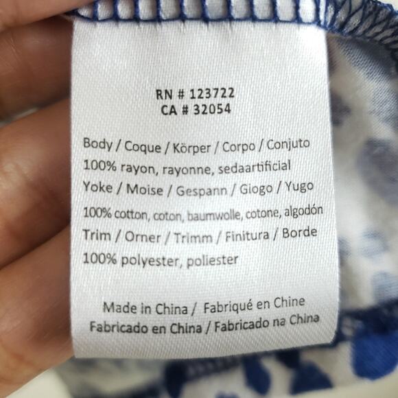 One September | Blue & White Top, Size Small - Picture 4 of 5